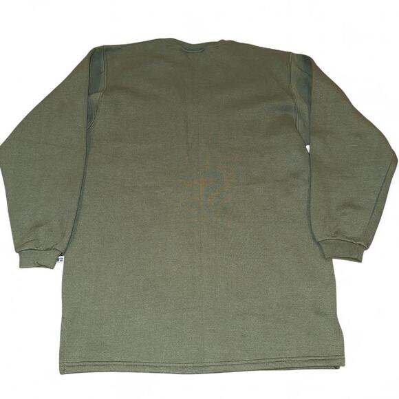 Vintage Russell Athletic Sweatshirt Adult M Blank Green V-Neck Pullover USA Made - Picture 4 of 7